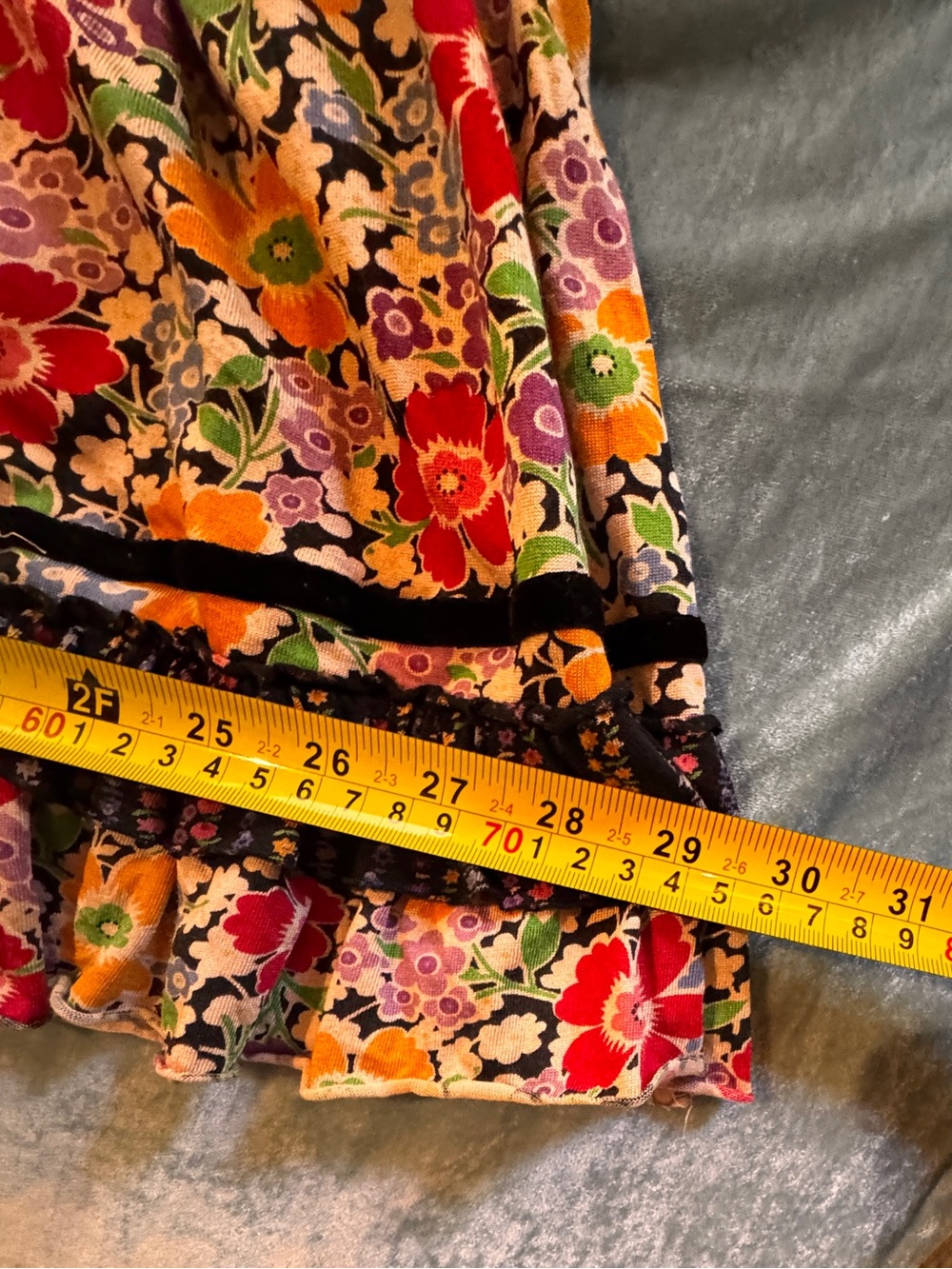 Floral Tiered Ruffle Skirt - Multicolor - Picture 7 of 7